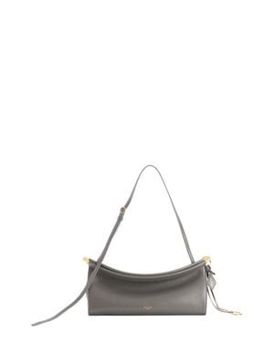 Alaïa Medium Le Click East/West Leather Shoulder Bag - Gray