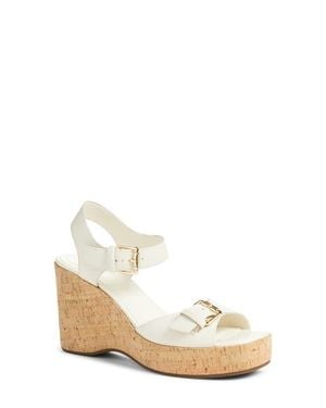 Nordstrom Nomi Ankle Strap Platform Wedge Sandal - White