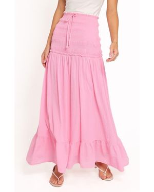 Petal & Pup Valerie Drop Waist Maxi Skirt - Pink