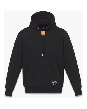 MCM Logo Stitch Ponte Hoodie - Black