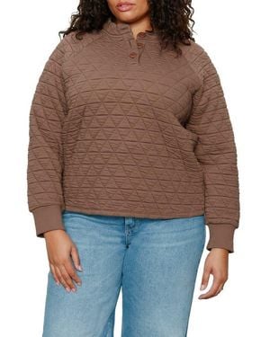 Sanctuary Quilted Popover Top - Brown