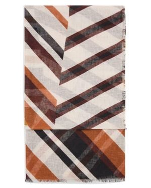 Mango Geometric Print Scarf - Gray