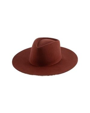 Gigi Pip Dakota Wide Brim Felt Hat - Red