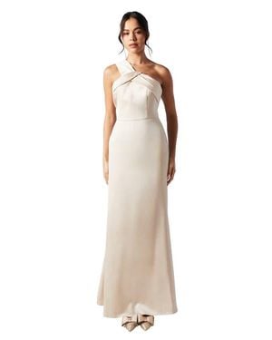 Coast Asymmetric Neck Maxi Dress - Natural