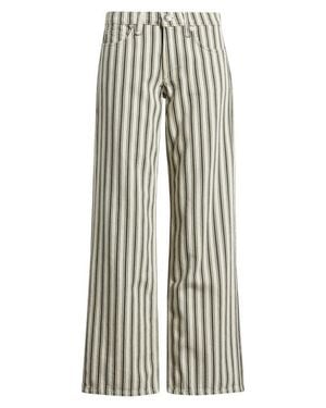 Rag & Bone Ultra Featherweight Cam Stripe Low Rise Straight Leg Jeans - White