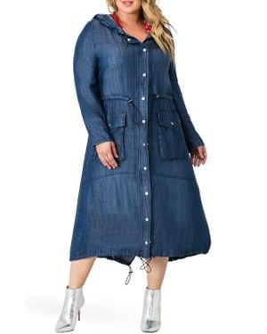 Standards & Practices Nova Tencel Hooded Dress - Blue