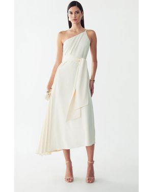 Willa Gloss Midi Dress - White
