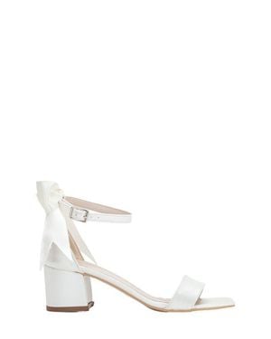 Forever & Always Shoes Noelle Bridal Heeled Sandals With Ribbon - White