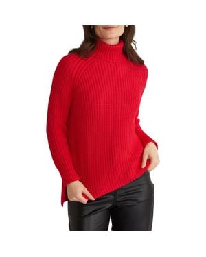 525 America Stella Cotton Turtleneck Sweater - Red