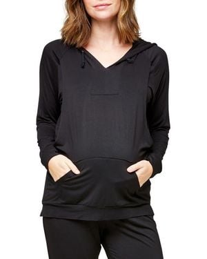 Nom Maternity Simone Maternity & Nursing Hoodie - Blue