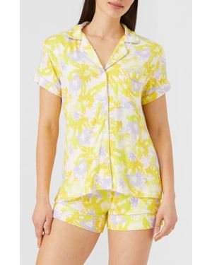 Alivia Jenna Print Short Pajamas - Yellow