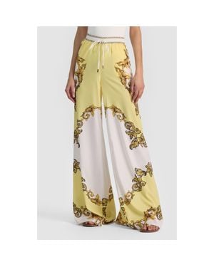 Alice + Olivia Ojai Print Palazzo Pants - Yellow