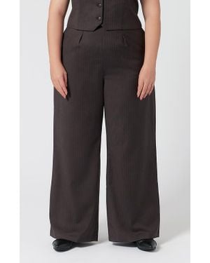 Aam The Label The Wool Wide Leg Pant For Full Hips And Thighs - Black