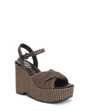 Circus by Sam Edelman Joanne Ankle Strap Platform Wedge Sandal - Brown