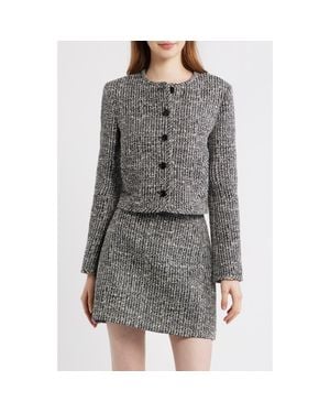 Theory Tweed Cardigan - Gray