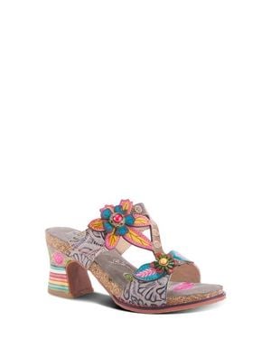 Spring Step Rossie Floral Slide Sandal - Pink