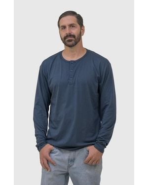 EPIC FITS Long Sleeve Henley - Blue
