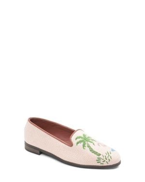 PAIGE Flamingo Needlepoint Loafer - Pink