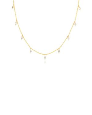EF Collection Diamond Mia Necklace - Blue