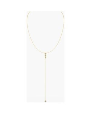 Everlee Bezel Lariat Lab Diamond Necklace - White