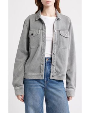 Threads For Thought Abbey Mineral Wash Organic Cotton Blend Shirt - Gray