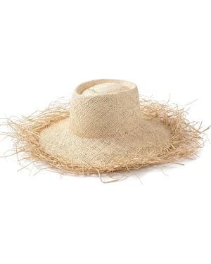 BrunnaCo The Catalina Frayed Straw Sun Hat - Natural