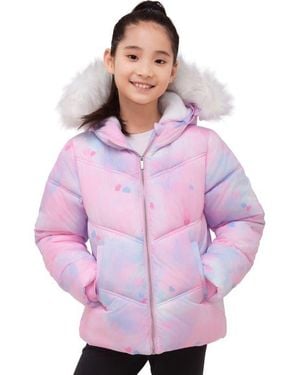 Rokka&Rolla Kids' Heavyweight Puffer Jacket - Pink