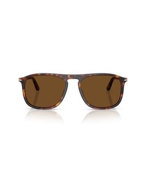 Persol Gender Inclusive Po3392S 57Mm Polarized Square Sunglasses - Brown