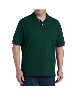 Essentials Big & Tall Piqué Mesh Short-Sleeve Polo Shirt - Green