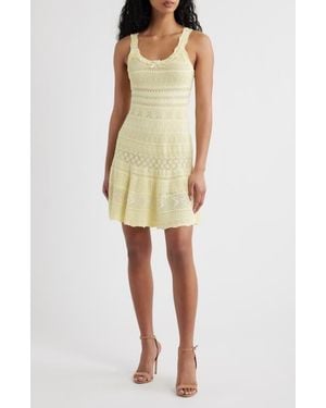 LoveShackFancy Darlena Pointelle Sundress - Yellow