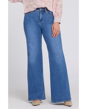 NYDJ Mia Palazzo High Waist Flare Jeans - Blue