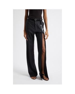Coperni Suspended Leg Tailored Straight Leg Wool Pants - Black