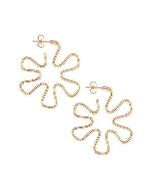 Bea Bongiasca Daisy Hoop Earrings - Metallic