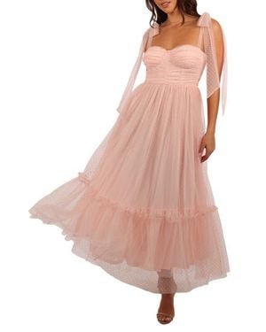 Petal & Pup Floret Bow Strap Midi Sundress - Pink