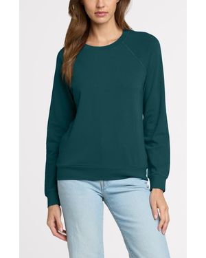 The Standard Stitch The Organic Cotton Raglan Sweatshirt - Green
