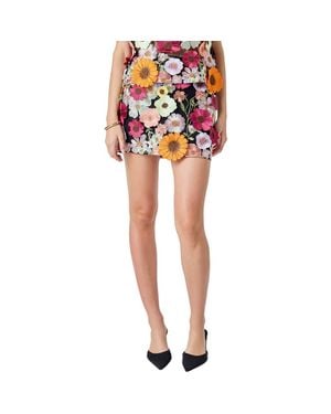Endless Rose Floral Embroidered High Waist Miniskirt