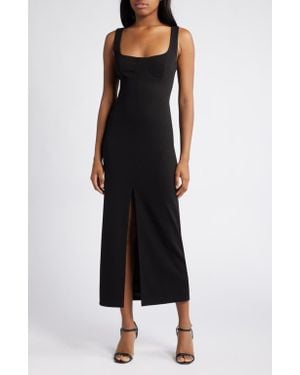 Wayf The Bravado Slit Front Dress - Black