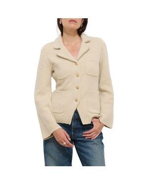 Alex Mill London Merino Wool Blend Sweater Jacket - Natural