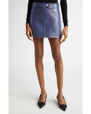 Courreges Re-Edition Vinyl Miniskirt - Blue