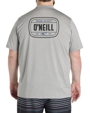 O'neill Sportswear Big & Tall Trvlr Series Wordmark Performance Graphic Tee - Gray