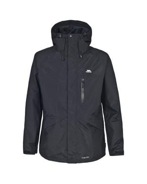 Trespass Corvo Hooded Full Zip Waterproof Jacket/Coat - Blue