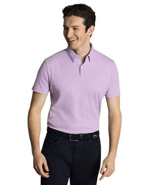 Charles Tyrwhitt Smart Jersey Polo - Purple
