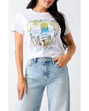 Guess Rock Star Graphic T-Shirt - Blue