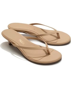 TKEES Julia Kitten Heel Flip Flop - Natural