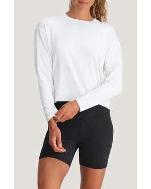 Free Fly Shade Crossover Long Sleeve Top - White