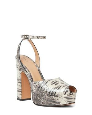 Fendi After 9 Ankle Strap Platform Sandal - White