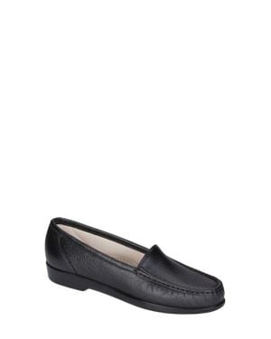 SAS Simplify Nubuck Leather Loafer - Black