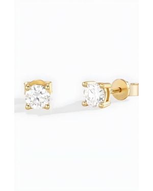 Mint & Lily Classic Moissanite Stud Earrings - Metallic