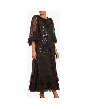 Needle & Thread Sequin Dash Ballerina Dress - Black