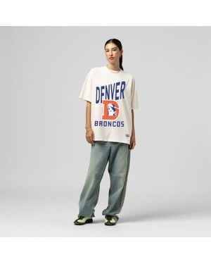 Mitchell & Ness Denver Broncos Logo Rise Boyfriend T-Shirt - Gray